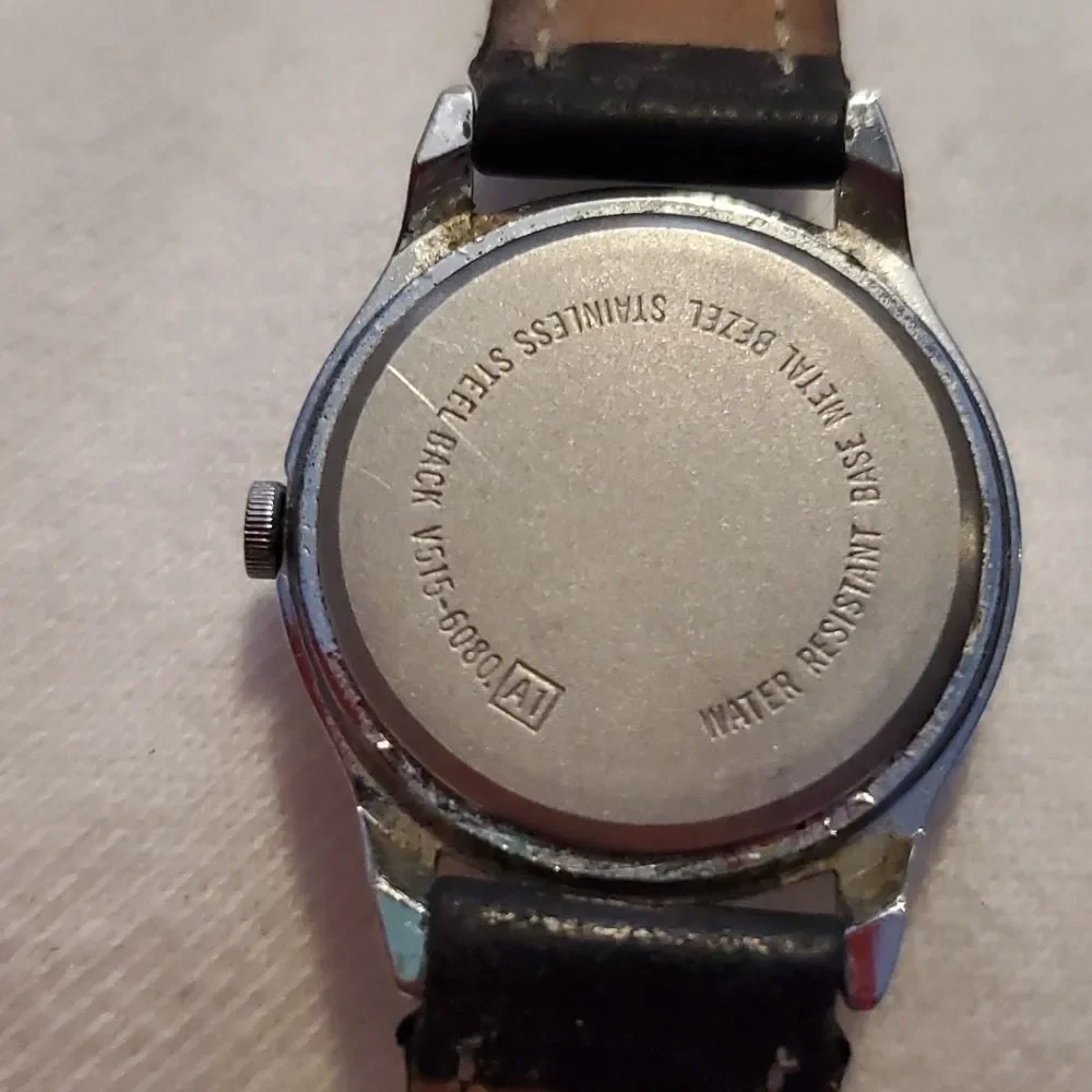 Ladies Lorus Disney‎ Mickey Mouse V515-6128 HR Watch Leather Band Wristwatch ⌚️